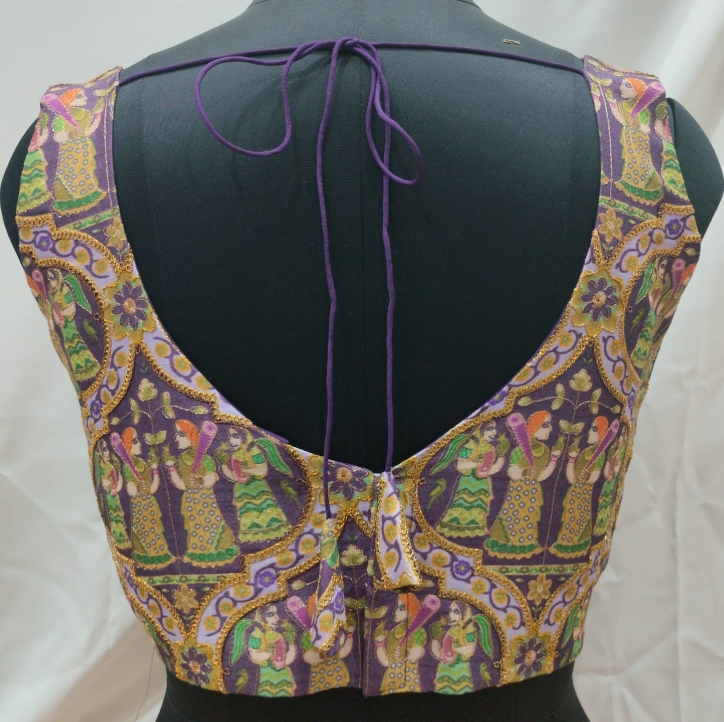 Silk fabric multi print