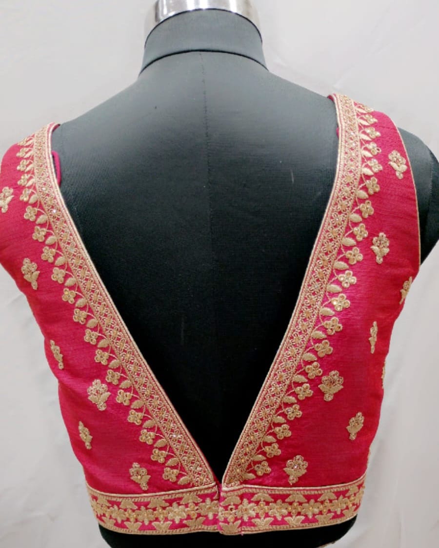 Sleeveless deep V neck blouse