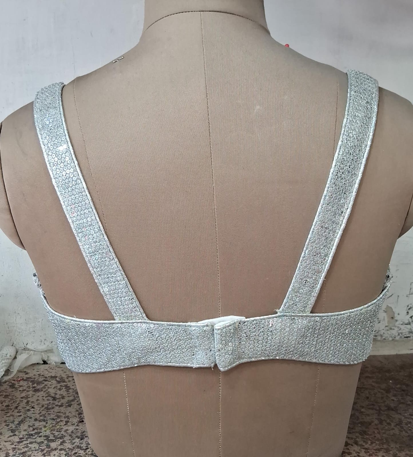 White sequins blouse