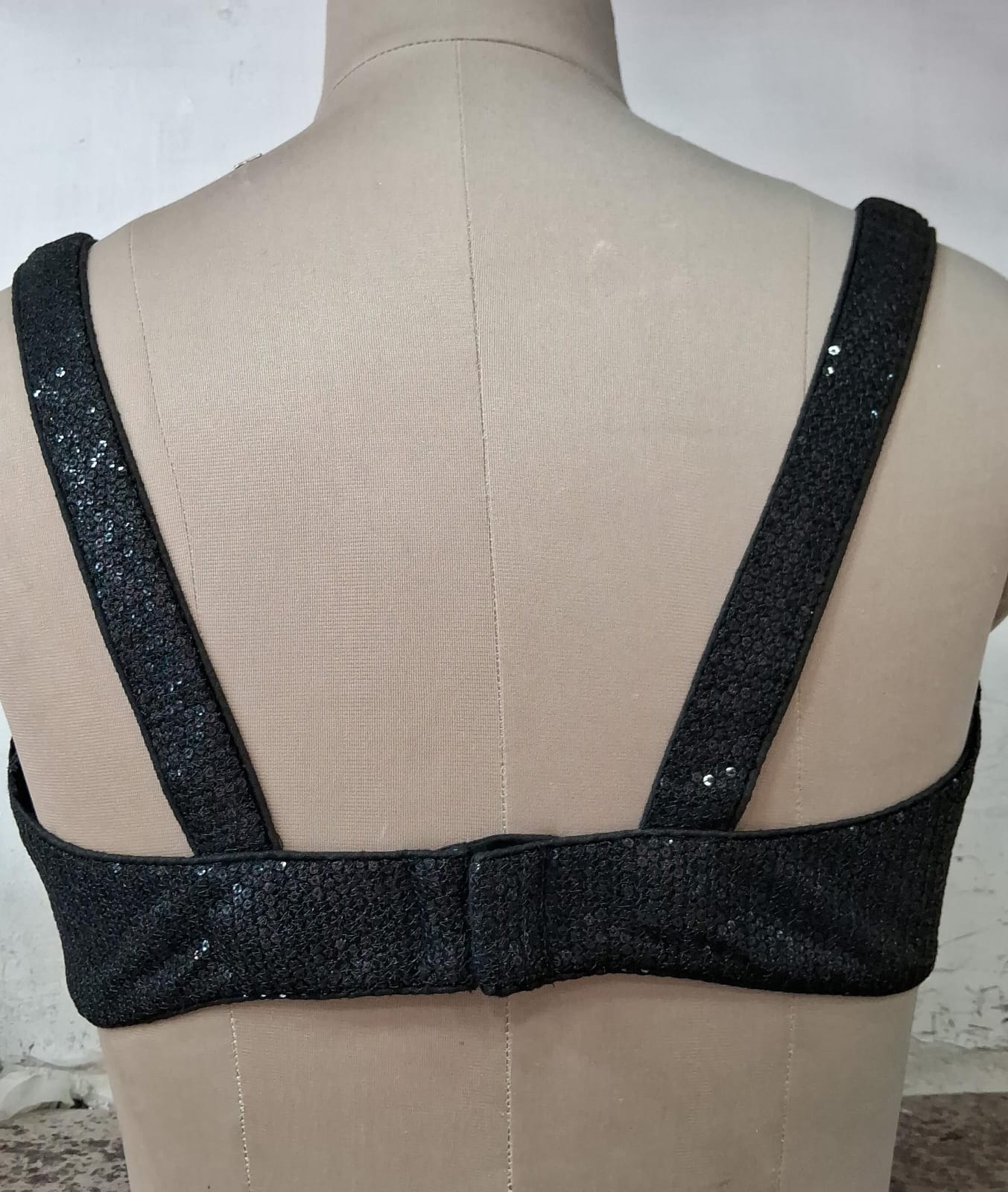 Black sequins blouse