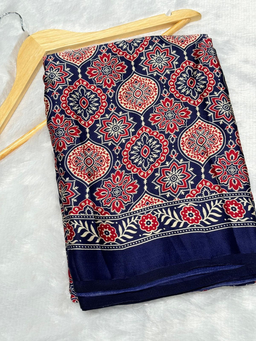 Ajrakh saree Indigo