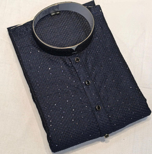 Men's Kurta - Navy Blue
