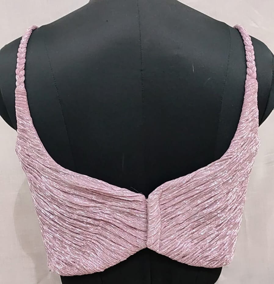 Pink crush fabric blouse