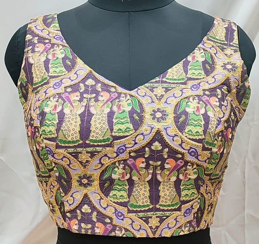 Silk fabric multi print