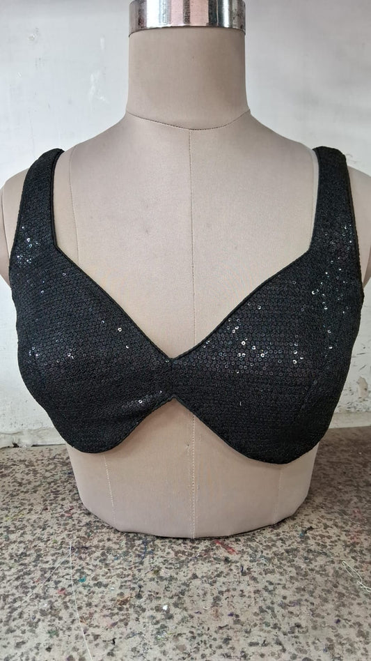 Black sequins blouse