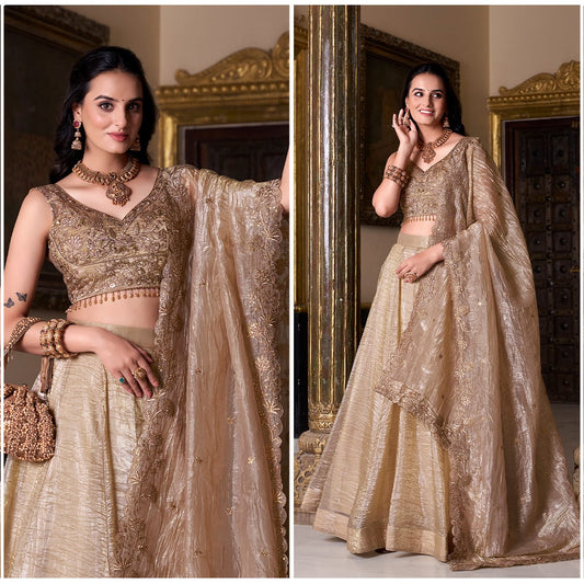 Gold colored lehenga