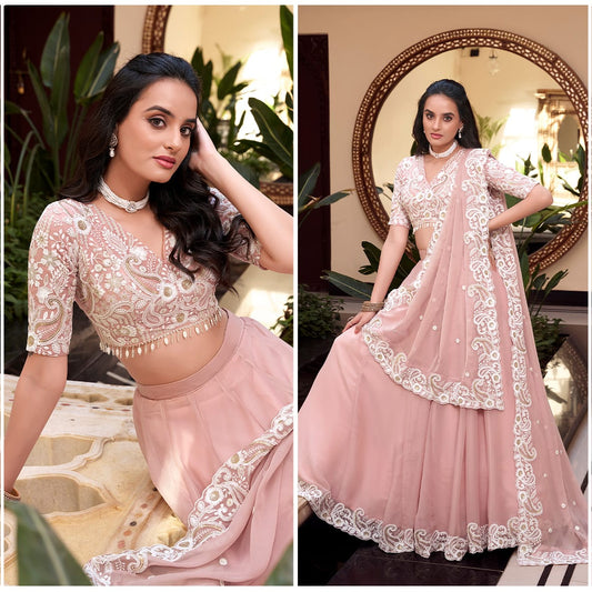 Baby pink lehenga
