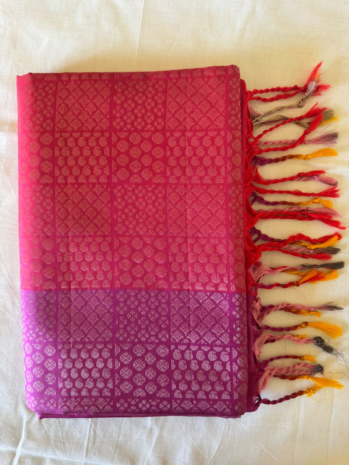 Soft silk red saree