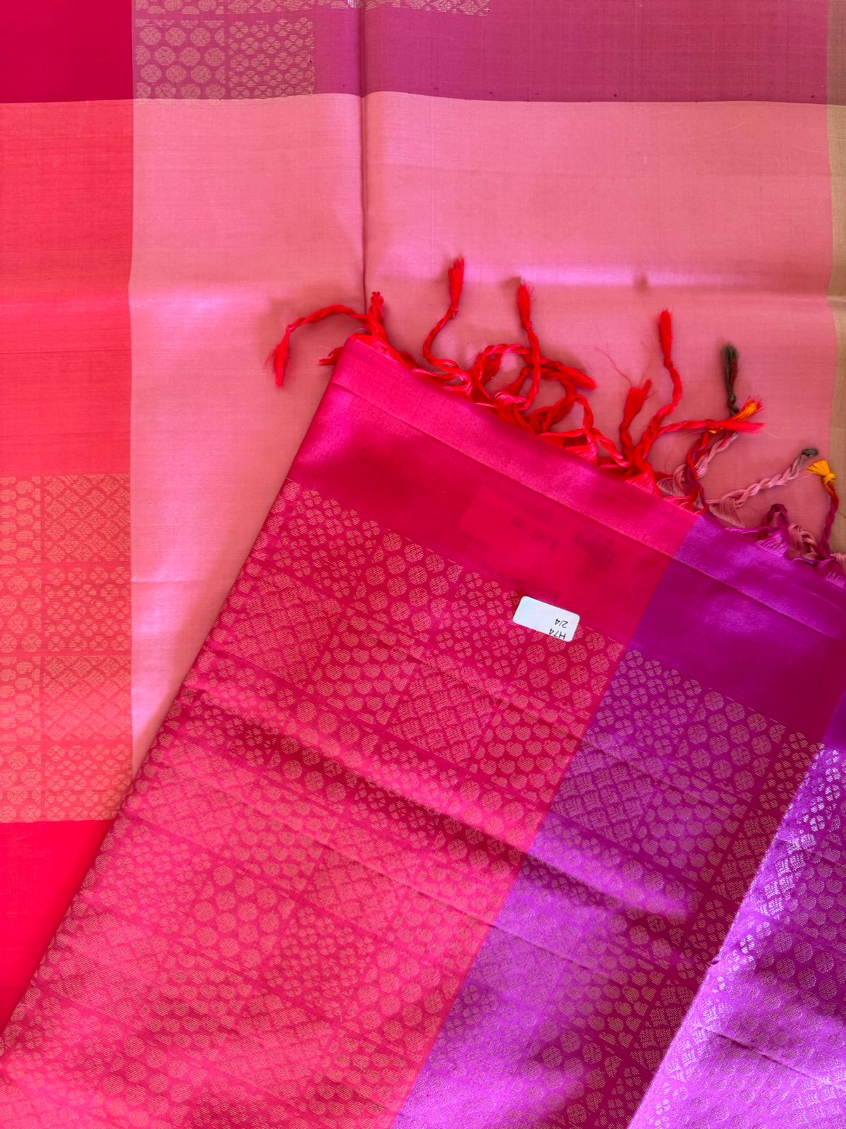 Soft silk red saree