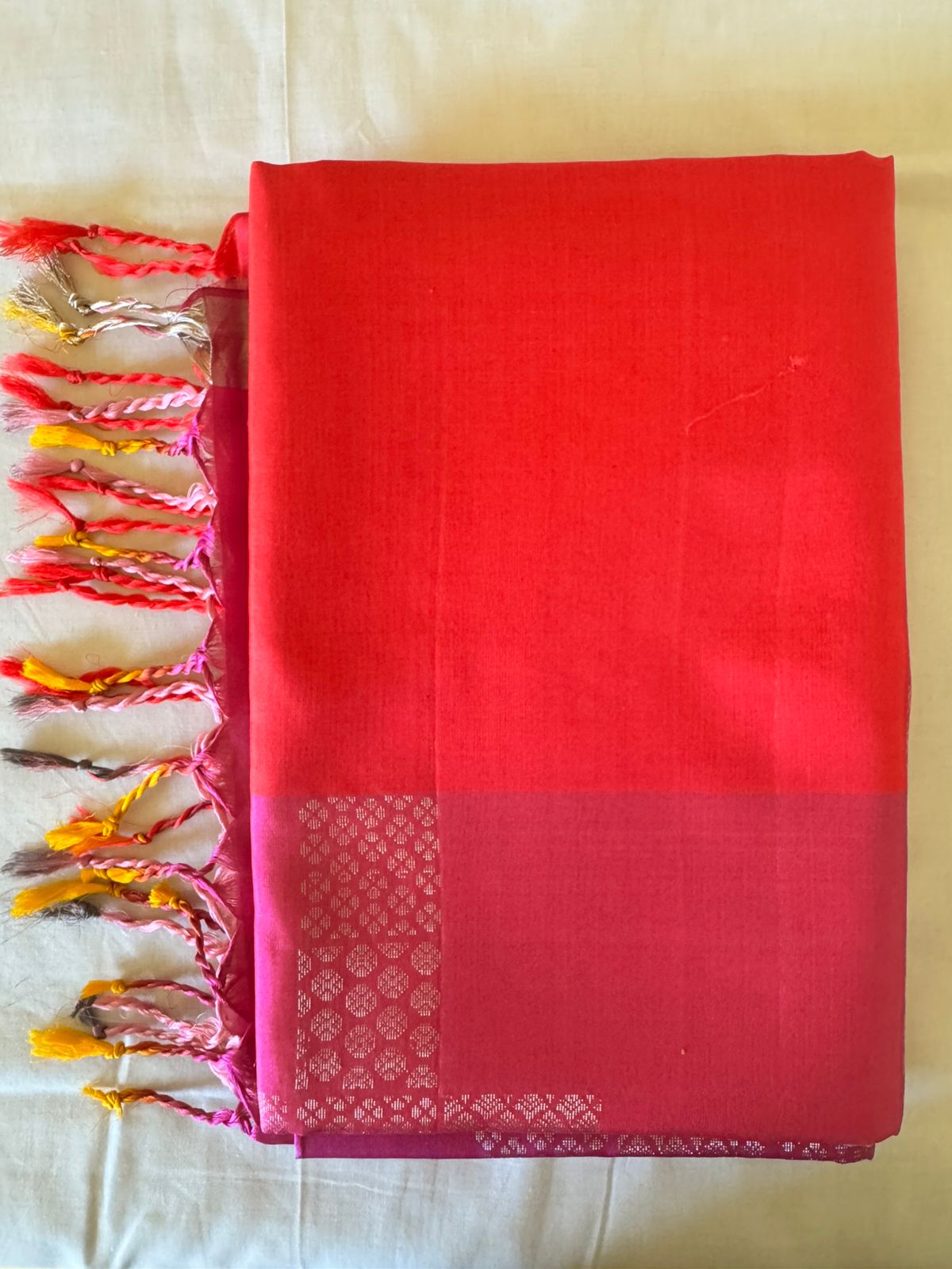 Soft silk red saree